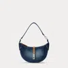 Polo Ralph Lauren Polo Id Denim Mini Shoulder Bag In Medium Wash