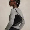 Polo Ralph Lauren Polo Id Leather Mini Satchel In Black