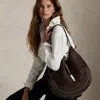 Ralph Lauren Polo Id Suede Large Shoulder Bag