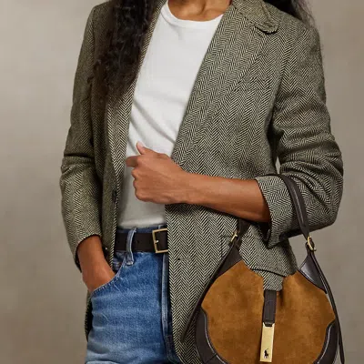 Ralph Lauren Polo Id Suede-leather Small Shoulder Bag
