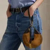 Ralph Lauren Polo Id Suede Mini Shoulder Bag