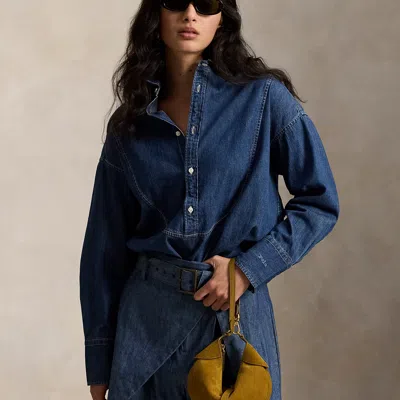 Ralph Lauren Polo Id Suede Mini Shoulder Bag In Green