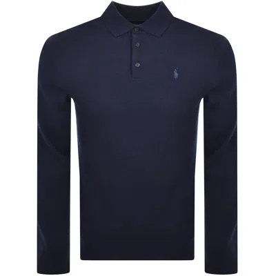 Ralph Lauren Polo Knitted Wool Jumper Navy In Blue
