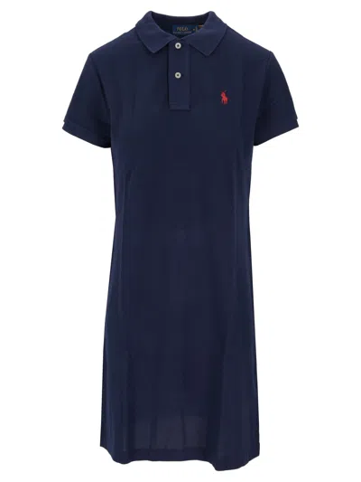 Ralph Lauren Polo Lcy Drs Short Sleeve Casual Dress In Blue