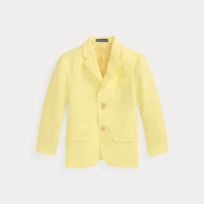 Ralph Lauren Kids' Polo Linen Suit Jacket In Summer Yellow