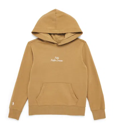 Ralph Lauren Kids' Polo Logo Hoodie In Brown