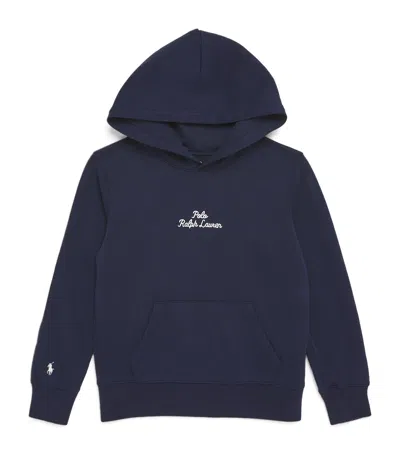 Ralph Lauren Kids' Polo Logo Hoodie In Navy