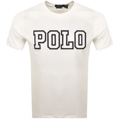 Ralph Lauren Polo Logo T Shirt Off White In Neutral