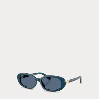 Ralph Lauren Polo Oval Sunglasses In Green