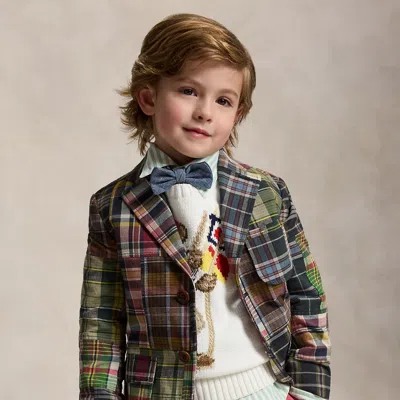 Ralph Lauren Kids' Polo Patchwork Cotton Sport Coat In Patchwork In Multi