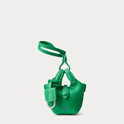 Ralph Lauren Polo Play Leather Bag Charm In Green