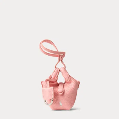 Ralph Lauren Polo Play Leather Bag Charm In Pink