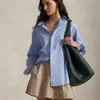 Ralph Lauren Polo Play Leather Large Tote In Green