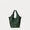 Ralph Lauren Polo Play Leather Small Tote & Crossbody In Green