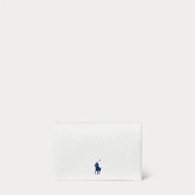 Polo Ralph Lauren Polo Play Leather Snap Card Case In Paper In White