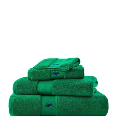 Ralph Lauren Polo Player Bath Sheet (90cm X 160cm) In Green