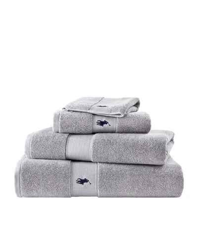 Ralph Lauren Polo Player Bath Towel (70cm X 140cm) In Silver