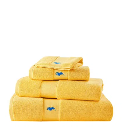 Ralph Lauren Polo Player Bath Towel (70cm X 140cm) In Yellow