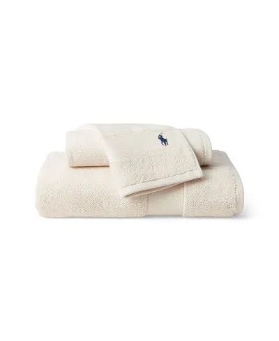 Ralph Lauren Polo Player Cotton Bath Towel, 58" X 30" In Neutral