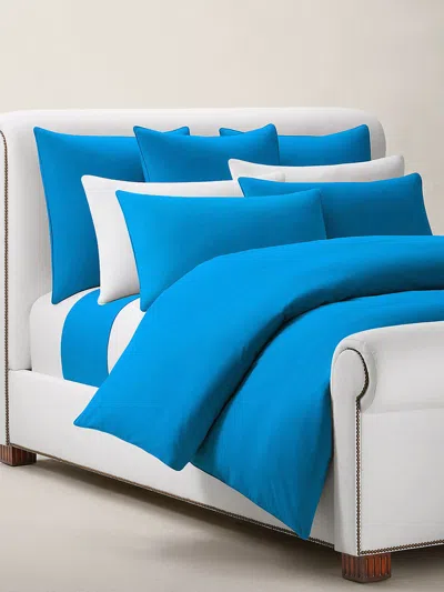 Ralph Lauren Polo Player Cove Blue Duvet Cover In Blue - Coveblu