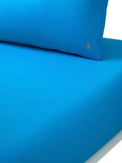 Ralph Lauren Polo Player Fitted Sheet Collection In Blue - Coveblu