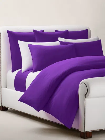 Ralph Lauren Polo Player Chalet Duvet Cover In Purple - Chalet