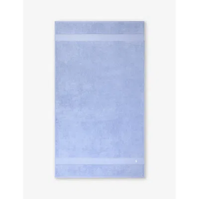 Polo Ralph Lauren Office Blue Polo Player-embroidered Cotton Bath Sheet 160cm X 90cm