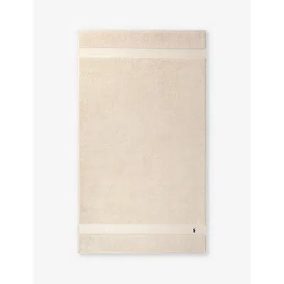Polo Ralph Lauren Pale Oak Polo Player-embroidered Cotton Bath Sheet 160cm X 90cm
