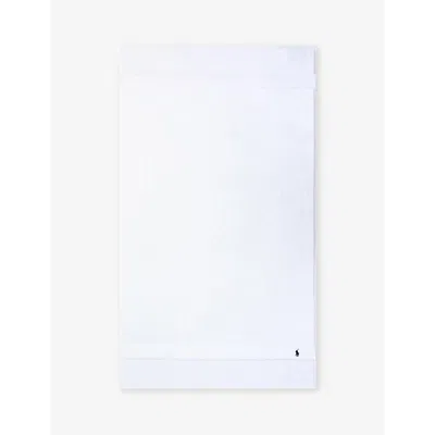 Polo Ralph Lauren White Polo Player-embroidered Cotton Bath Sheet 160cm X 90cm