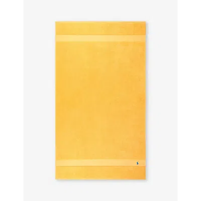 Polo Ralph Lauren Yellow Polo Player-embroidered Cotton Bath Sheet 160cm X 90cm