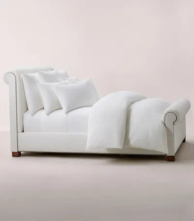Ralph Lauren Polo Player Euro King Fitted Sheet In White