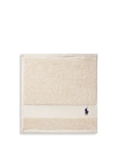 Ralph Lauren Polo Player Face Cloth In Pale Oak