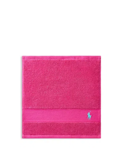 Ralph Lauren Polo Player Face Cloth In Sky Pink