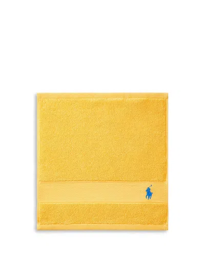 Ralph Lauren Polo Player Face Cloth In Yellow