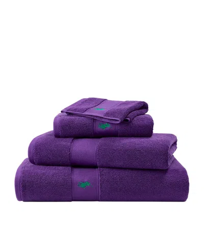 Polo Ralph Lauren Polo Player Guest Towel In Purple