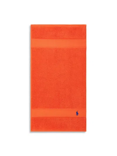Ralph Lauren Polo Player Guest Towel In Sailing Orange