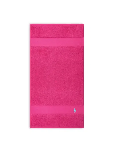 Ralph Lauren Polo Player Guest Towel In Sky Pink