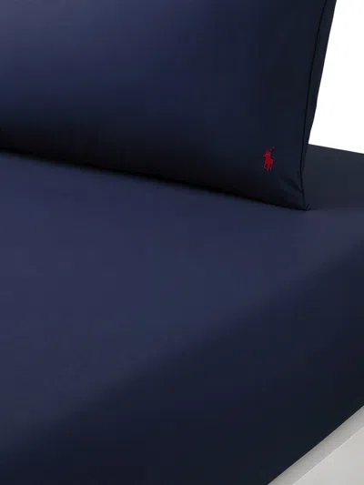 Ralph Lauren Polo Player Newport Fitted Sheet In Navy - Newport