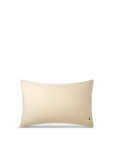 Ralph Lauren Polo Player Pale Oak Pillowcase In Cream - Paleoak