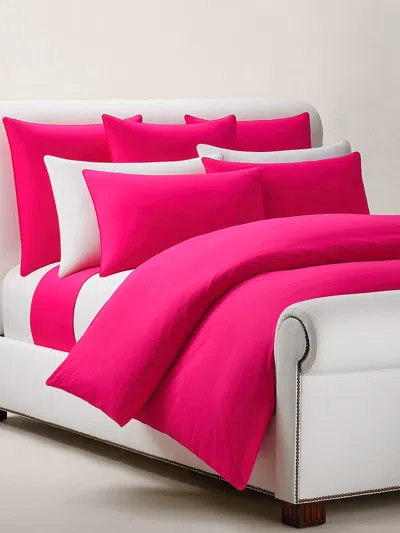 Ralph Lauren Polo Player Pink Sky Duvet Cover In Pink - Pinksky