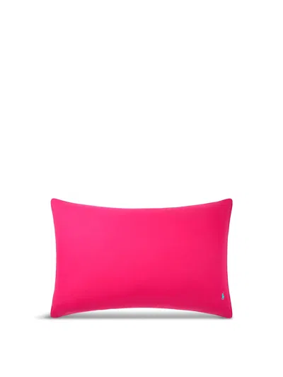 Ralph Lauren Polo Player Pink Sky Pillowcase In Pink - Pinksky