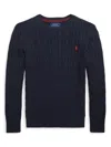 Ralph Lauren Blue Sweater For Boy With Horse In Blue