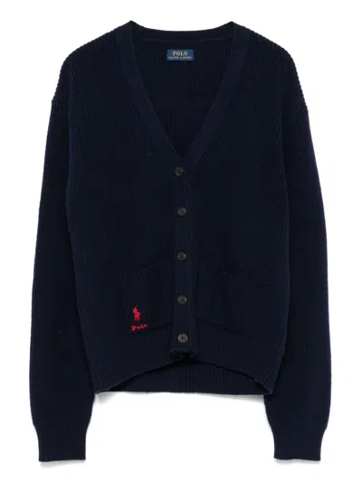 Polo Ralph Lauren Kids' Polo Pony Cardigan In Blue
