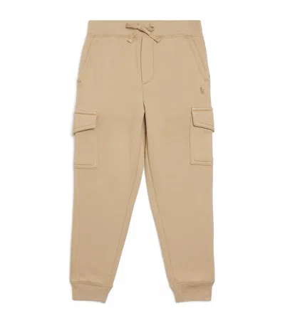 Ralph Lauren Kids' Polo Pony Cargo Sweatpants In Neutral