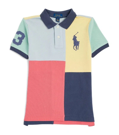 Ralph Lauren Kids' Polo Pony Colour-block Polo Shirt (6-14 Years) In Multi