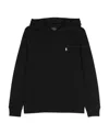 Polo Ralph Lauren Logo-embroidered Cotton-blend Hoodie In Black