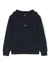 Polo Ralph Lauren Polo Pony-embroidered Cotton Hoodie In Blue