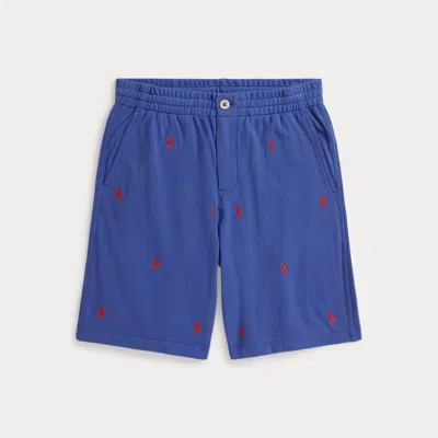 Ralph Lauren Kids' Polo Pony Cotton Mesh Short In Liberty In Blue
