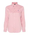 Polo Ralph Lauren Heidi Cotton Shirt W/ Logo In Pink