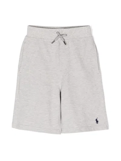 Polo Ralph Lauren Kids' Polo Pony Cotton Shorts In Grey
